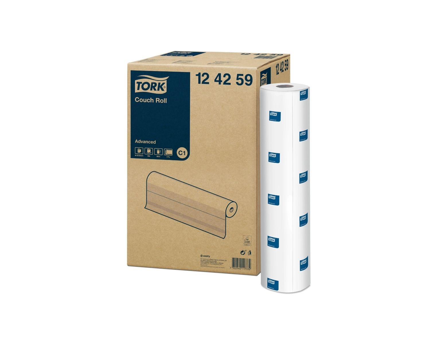 Onderzoekstafelpapier Tork - brede rol 59 cm x 50 m (9 st)