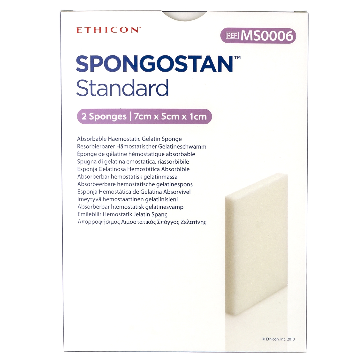 Spongostan standaard - 7 x 5 x 1 cm (2 st)