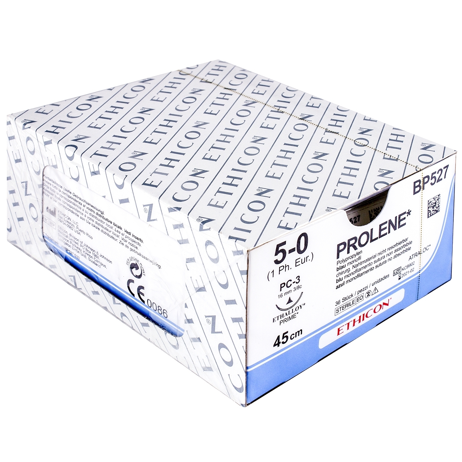 Prolene - 5-0 - PC-3 prime - 16 mm - 45 cm (12 st)