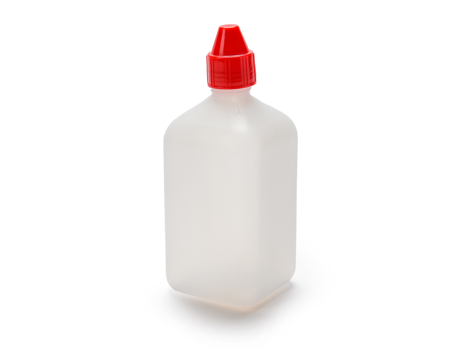 Flacon vierkant plastiek + stootpunt - 500 ml