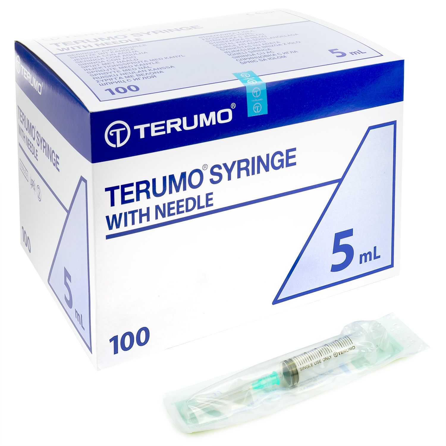 Terumo luer spuit + naald - 5 ml - 21 G x 38 mm - groen