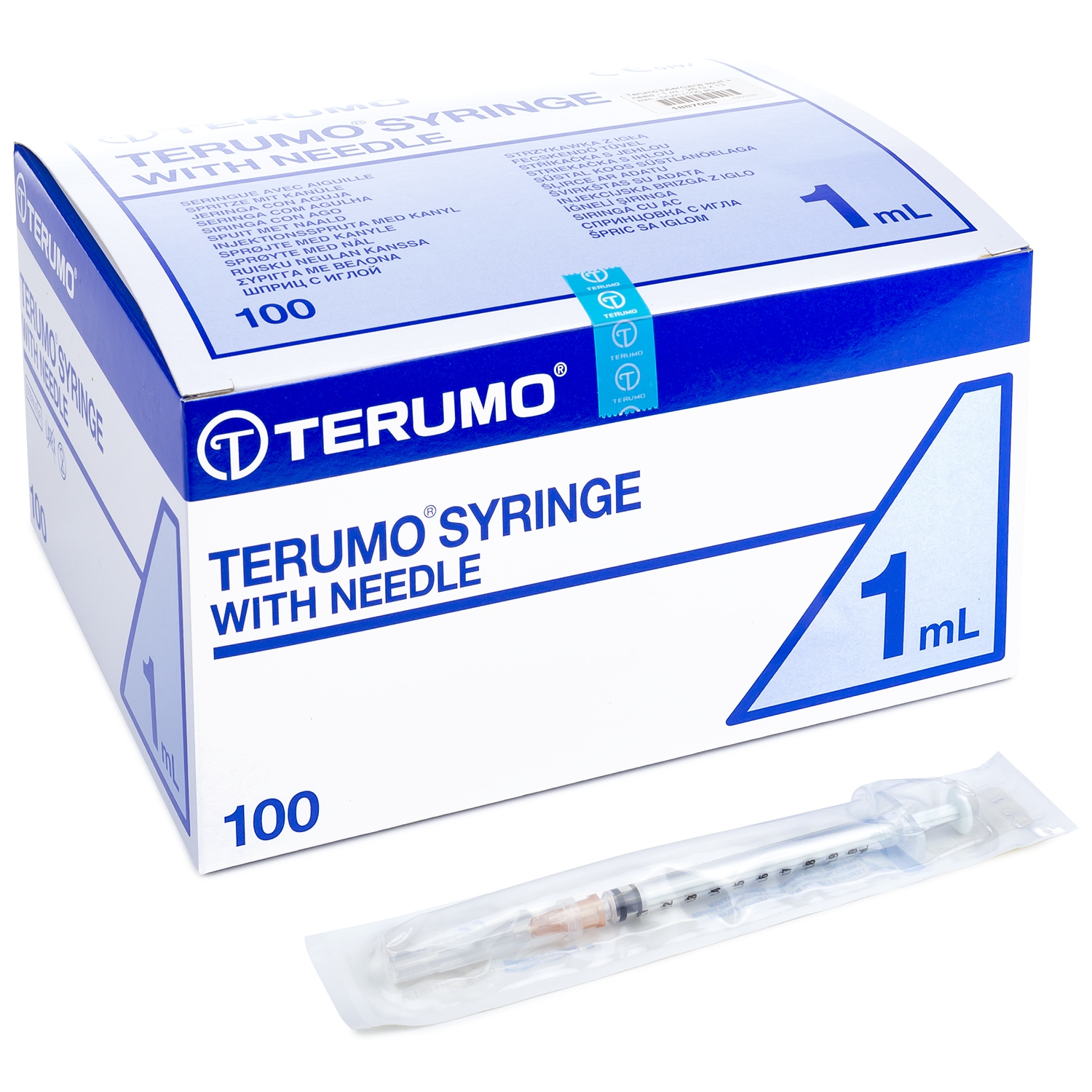 Terumo tuberculine spuit + naald - 1 ml - 26 G x 13 mm - bruin (100 st)