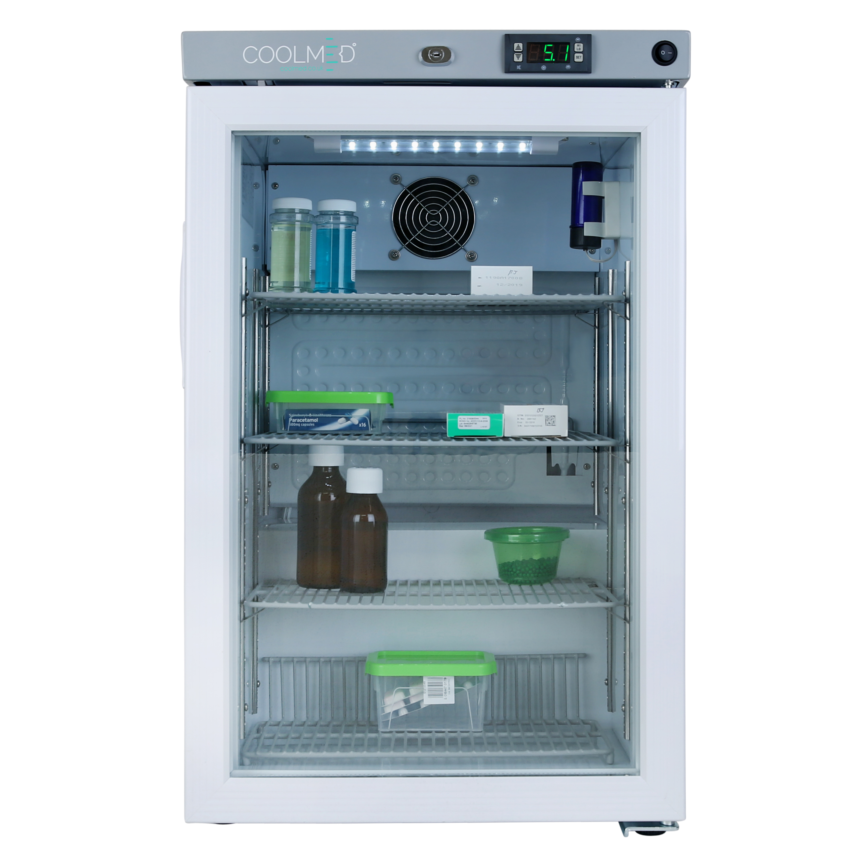 Medische koelkast Coolmed - glazen deur - 59 l