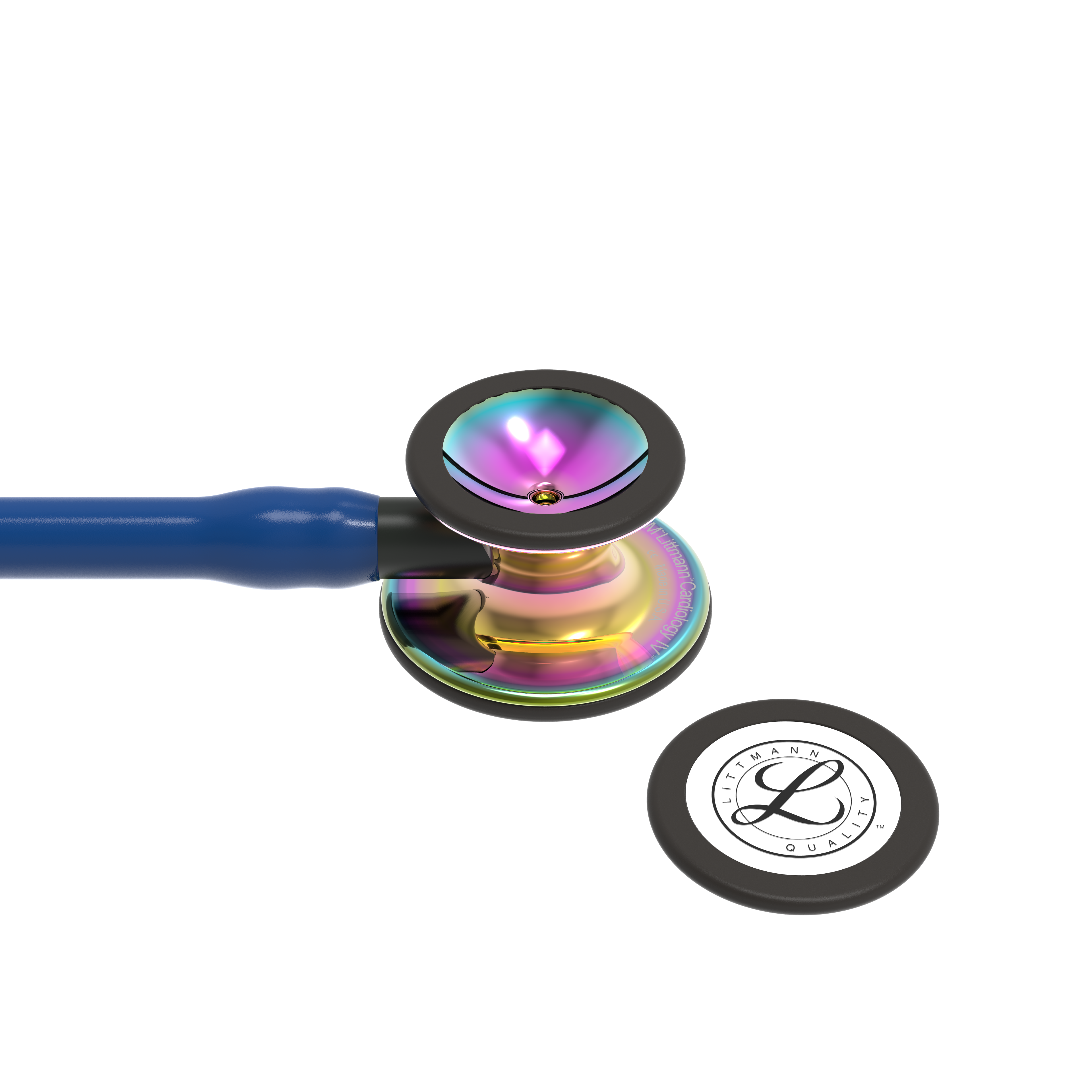 Littmann stéthoscope Cardiology IV SE - navy blue - high polish rainbow chestpiece - black stem
