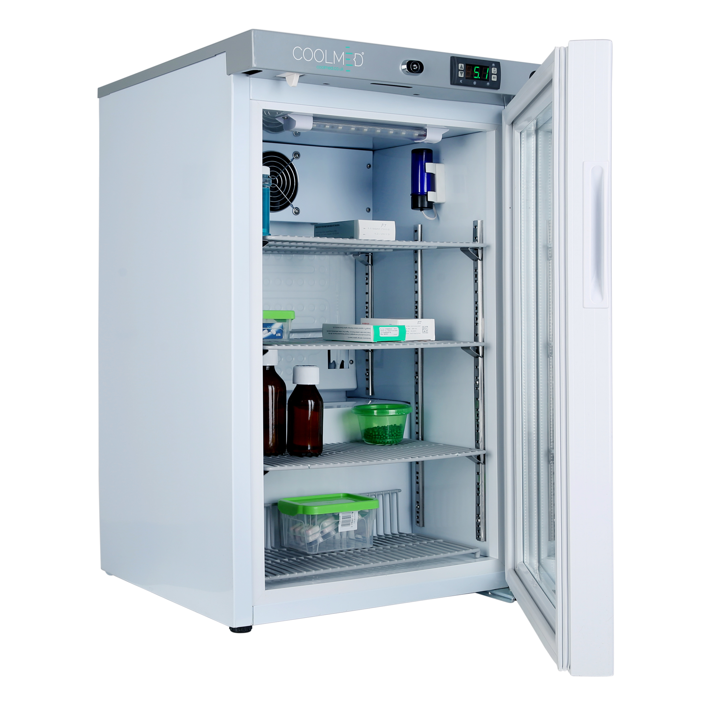 Medische koelkast Coolmed - glazen deur - 59 l