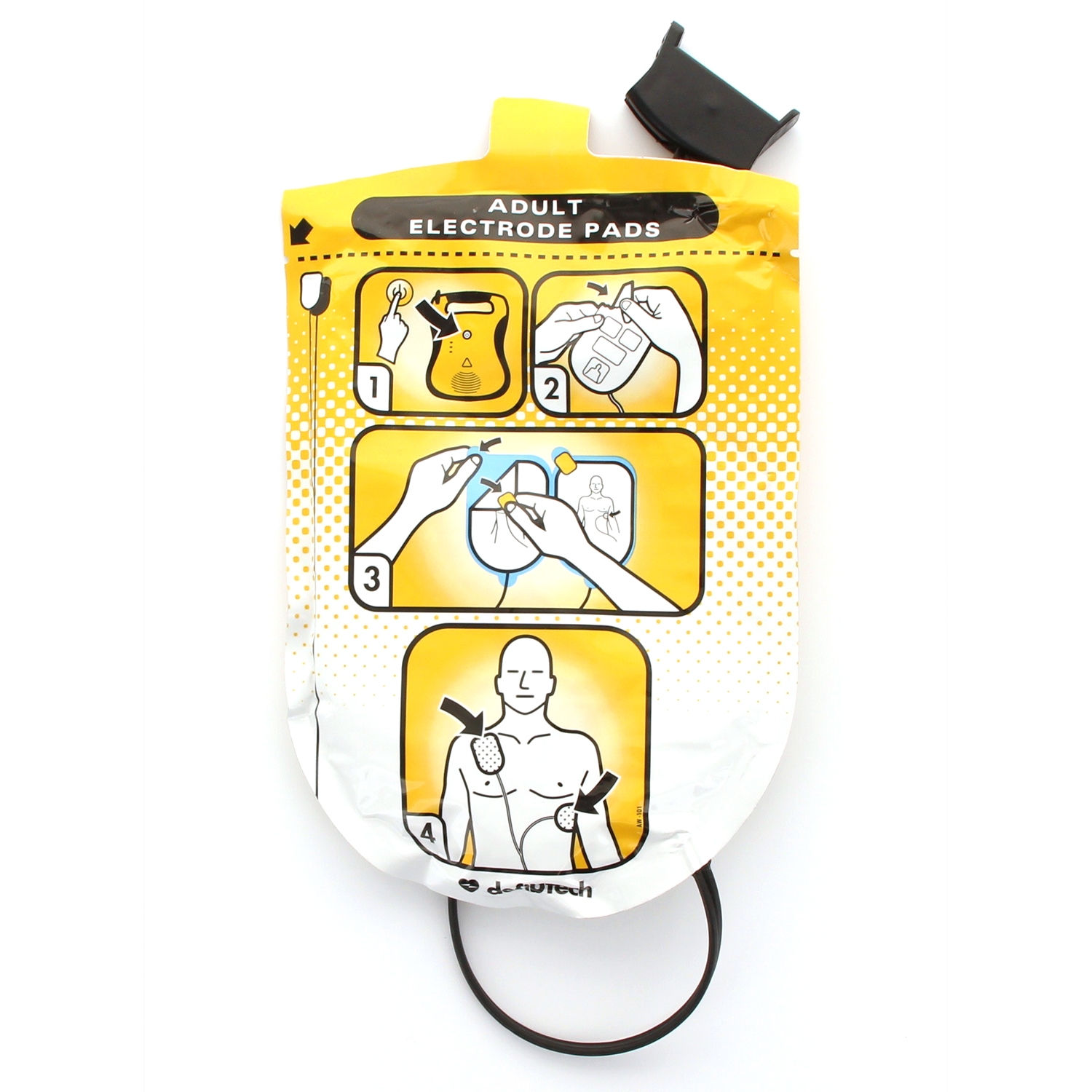 AED électrodes pour Defibtech lifeline AED - Adultes (2 pcs)