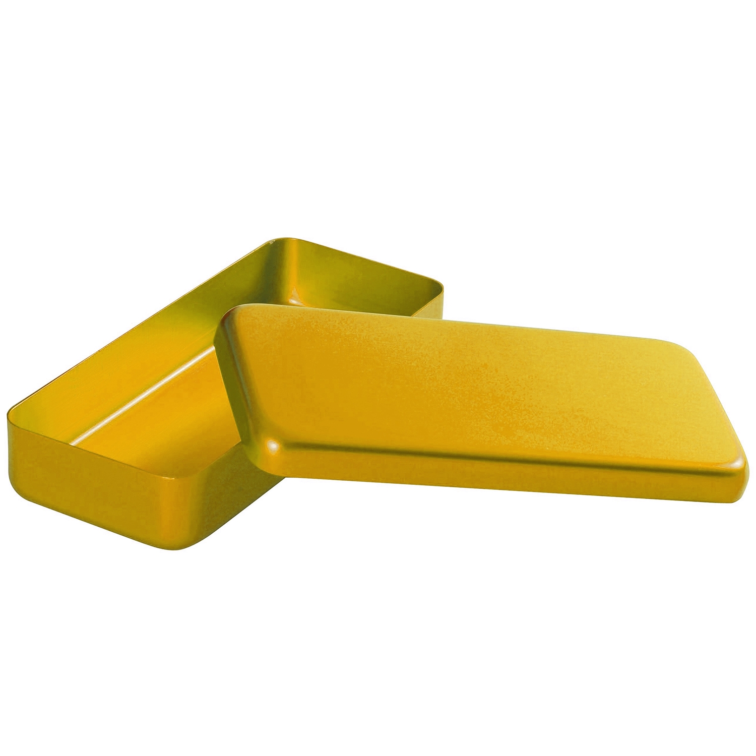 Boite à instruments aluminium - 18 x 9 x 3 cm - jaune