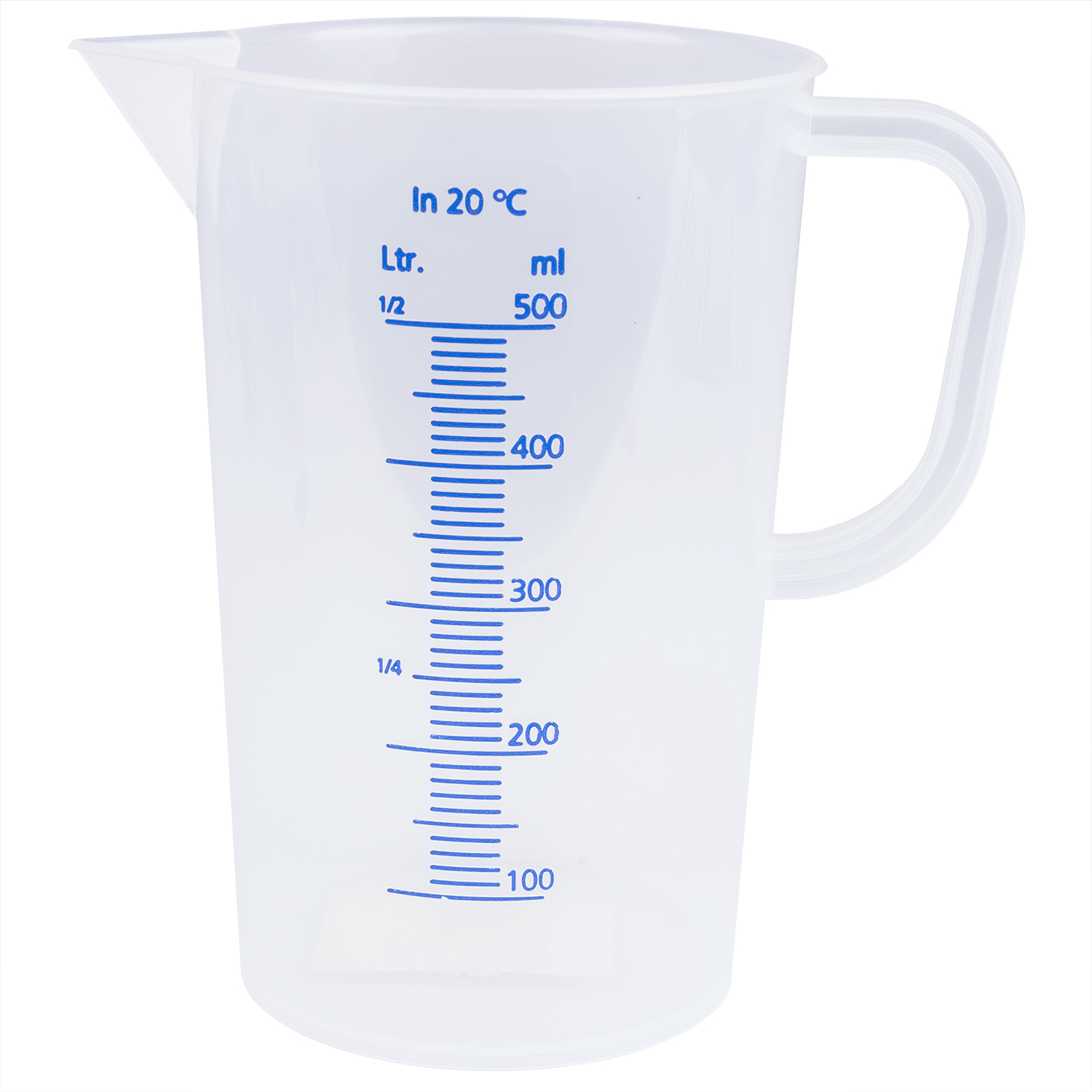 eee Tasse à mesurer polypropylène + poignée - 500 ml - grad - 10 ml