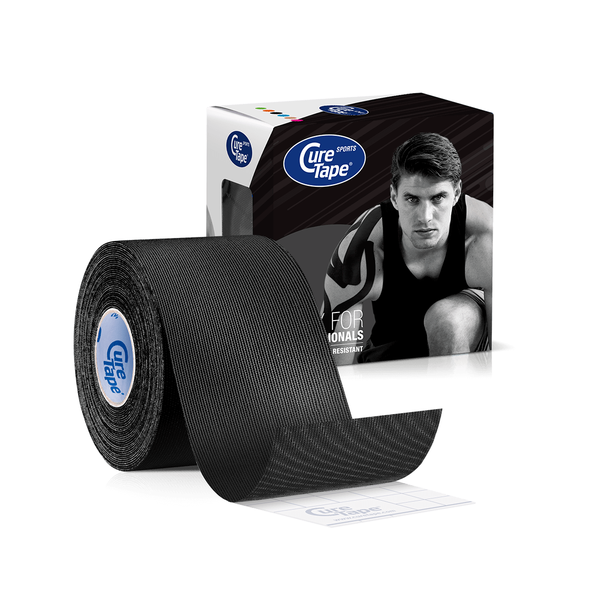 CureTape kinésiologique Sports - 5 cm x 5 m - noir