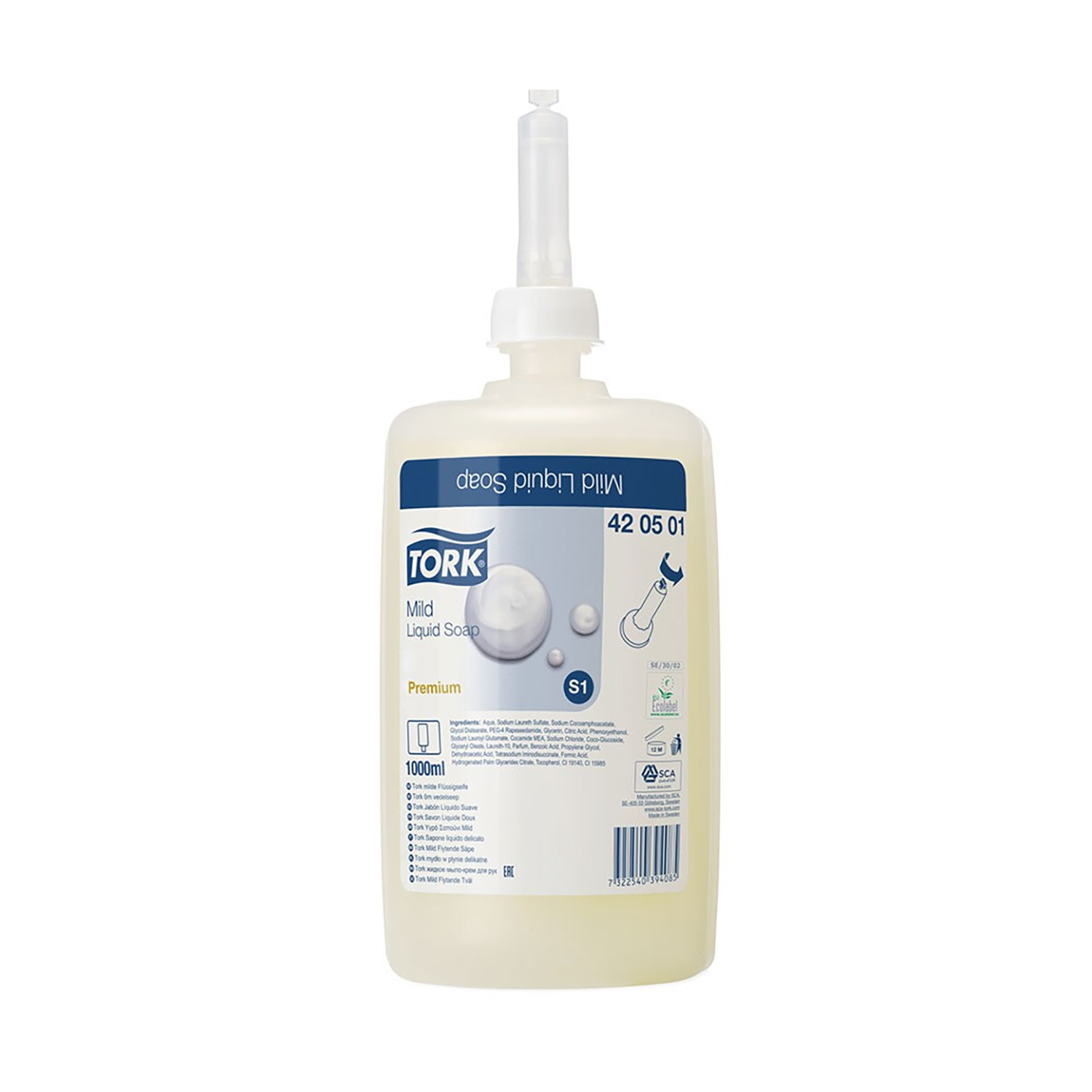 TORK savon liquide S1 - doux - légèrement parfumé - 1 l