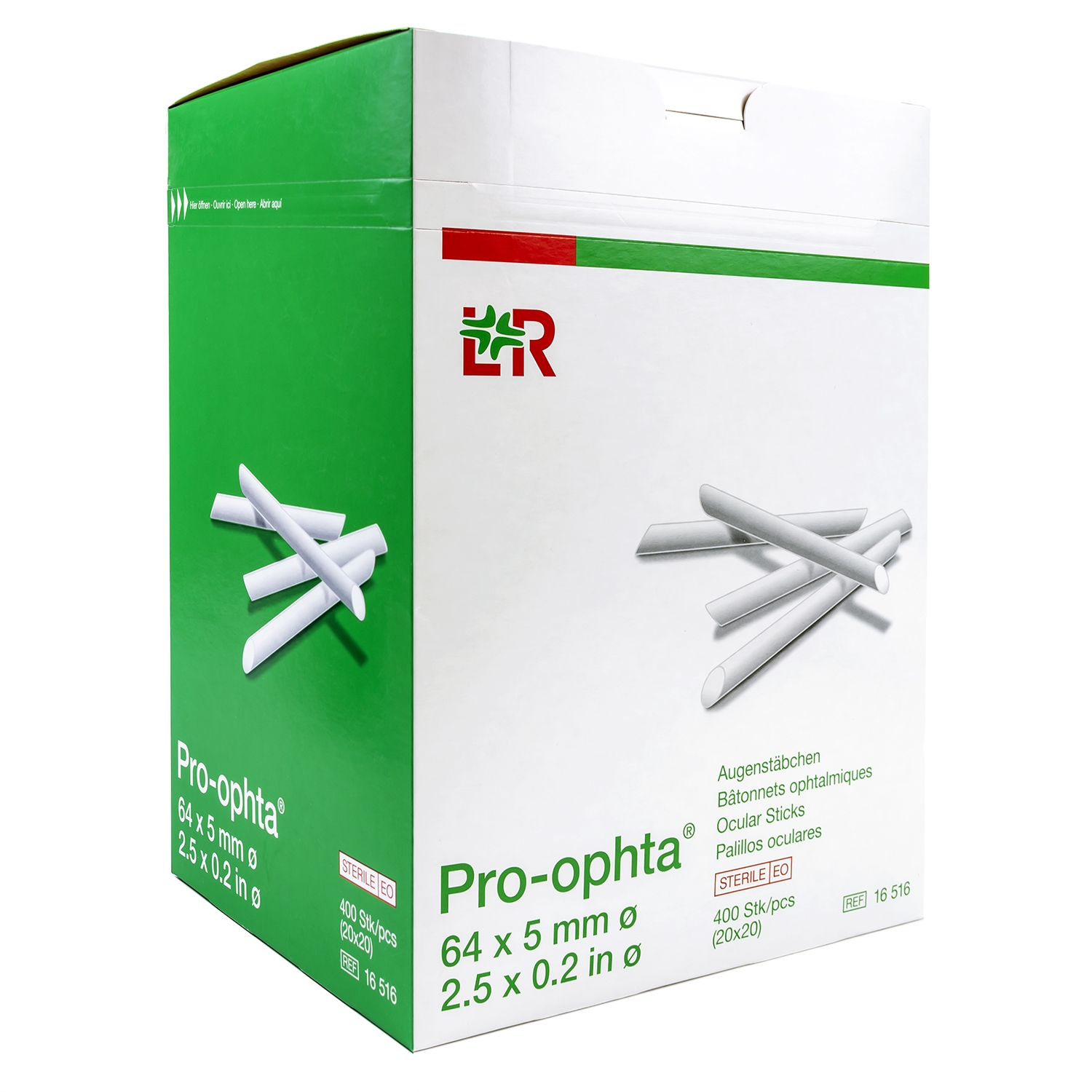 Pro-ophta batonnets ophtalmiques stériles (400 Pcs)