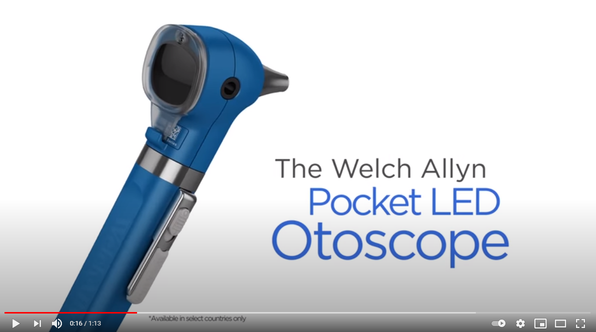 Otoscope Welch Allyn pocket LED PLUS + étui - noir