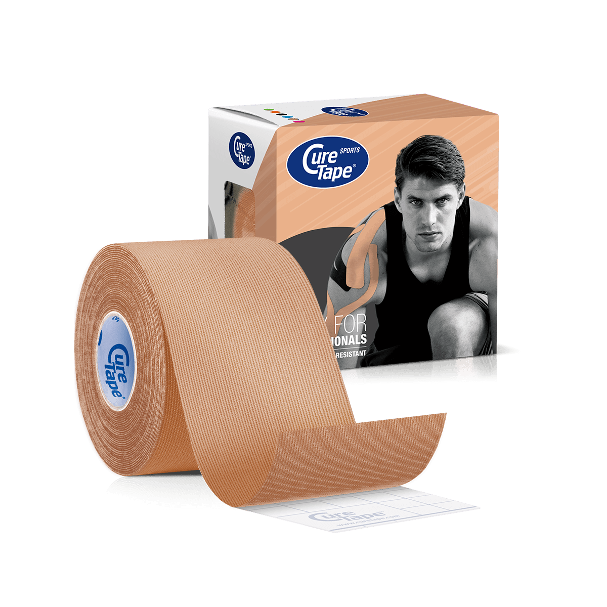 CureTape kinésiologique Sports - 5 cm x 5 m - beige
