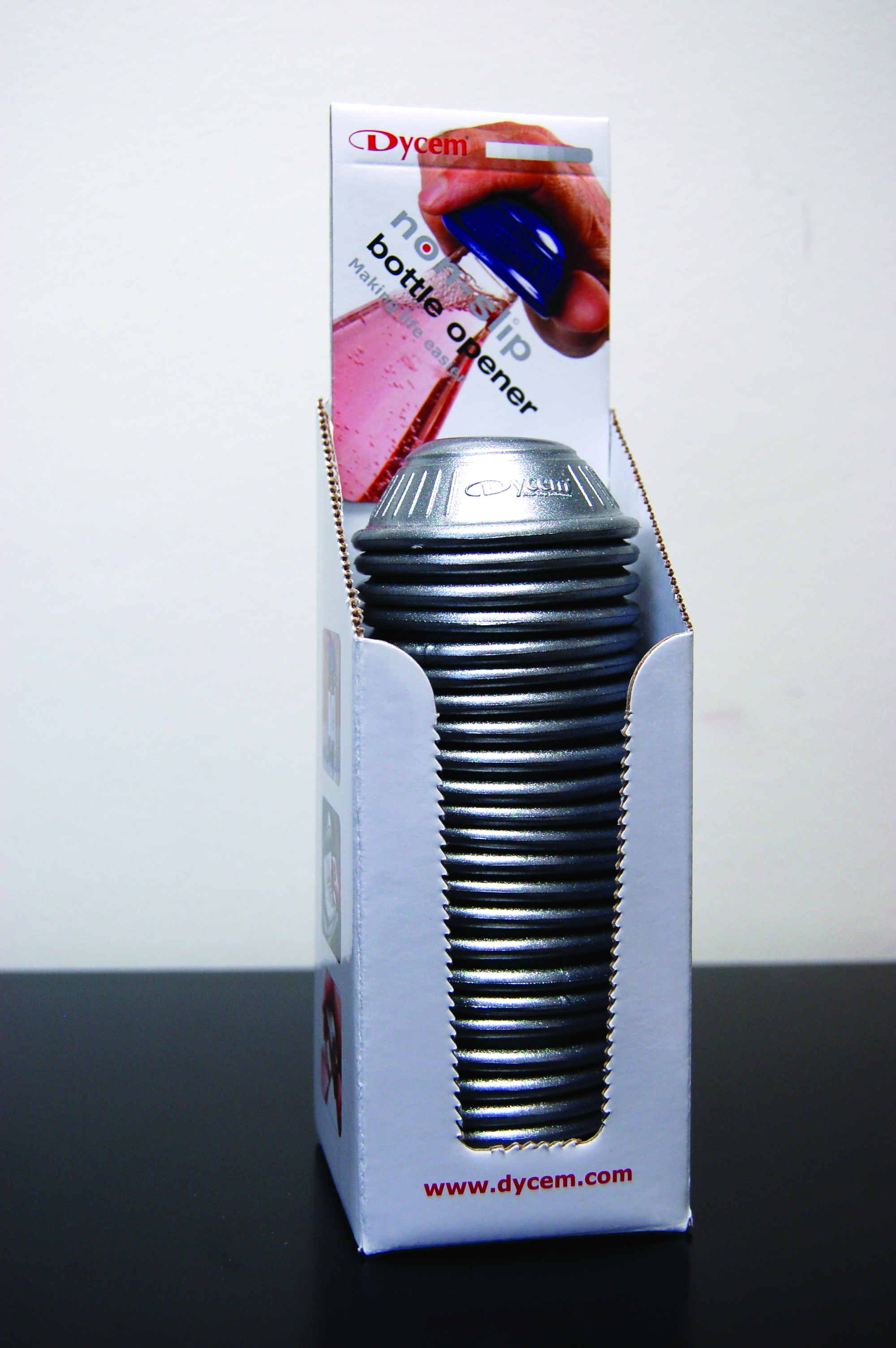 Flessenopener Dycem in dispenser (per 25)