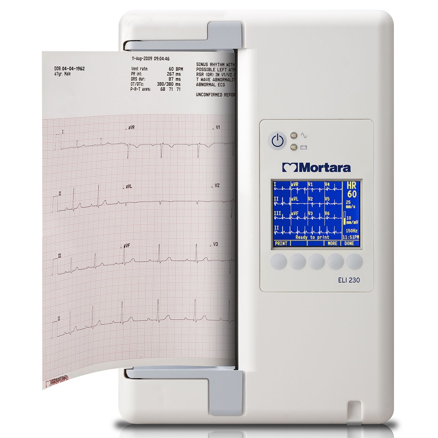 ECG Mortara ELI 230 avec cable patient sans fil