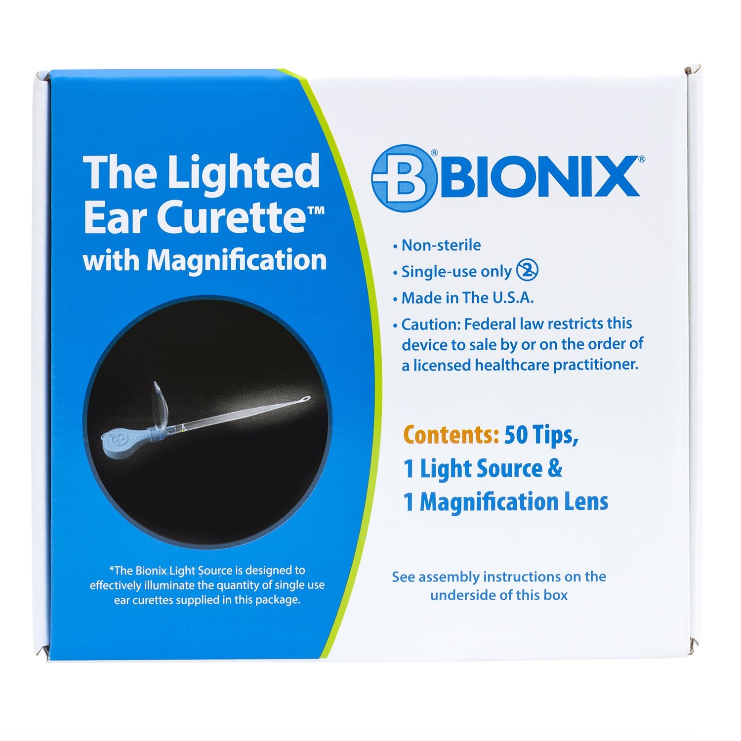 Bionix ear curettes lighted flexloop (50 pcs)