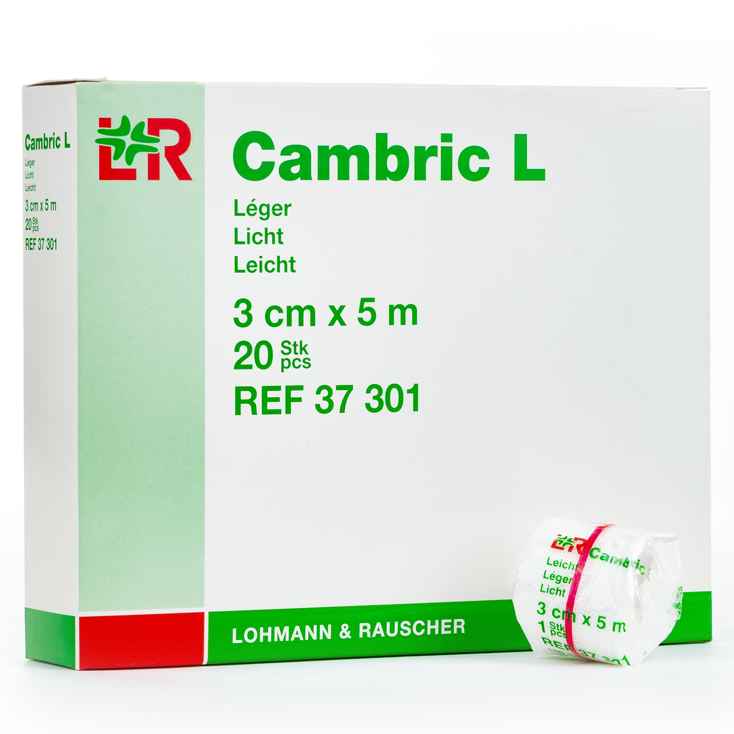 Cambric L windel individueel verpakt - rol 5 m (20 st)