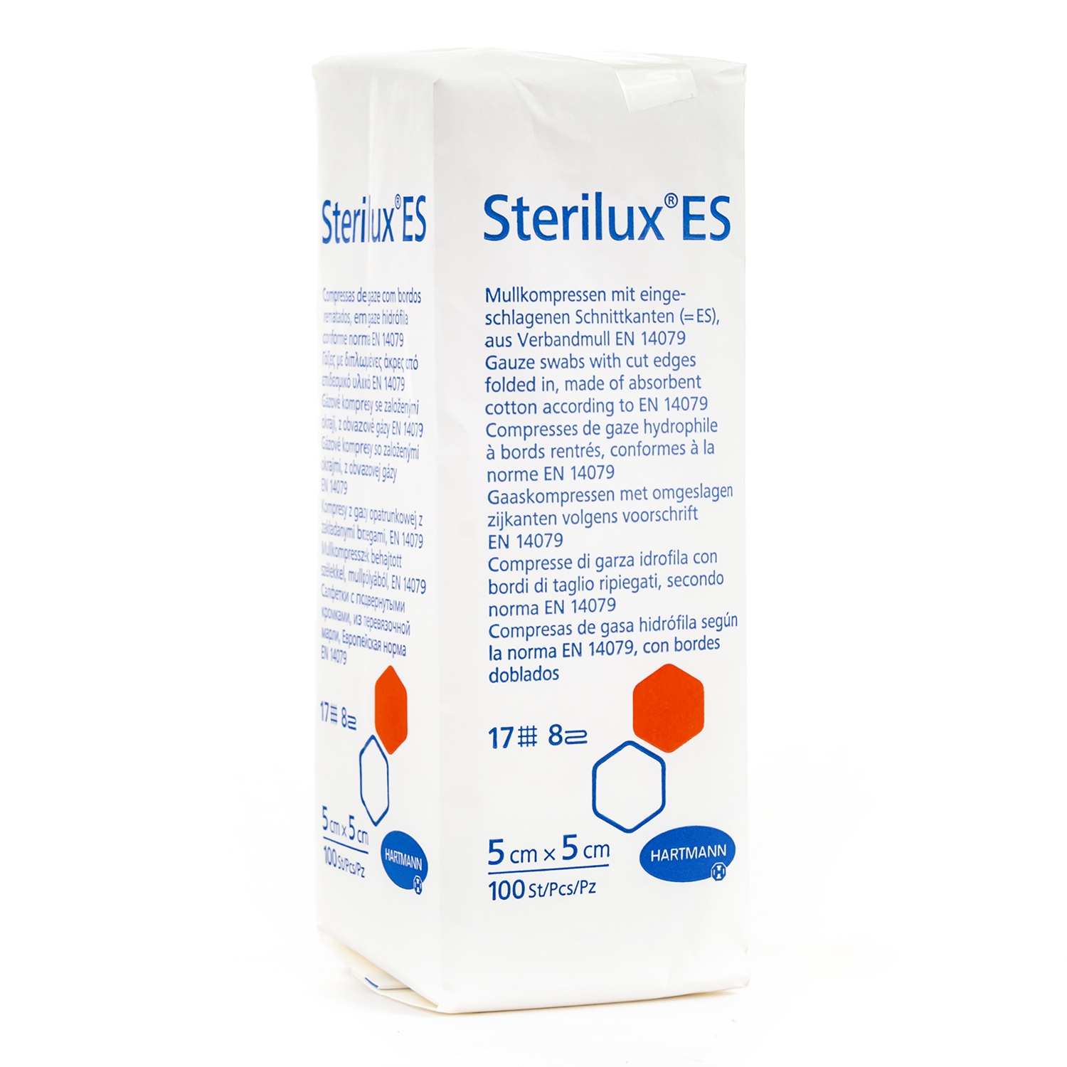 Kompres Sterilux - 8 lagen - 7,5 x 7,5 cm (100 st)