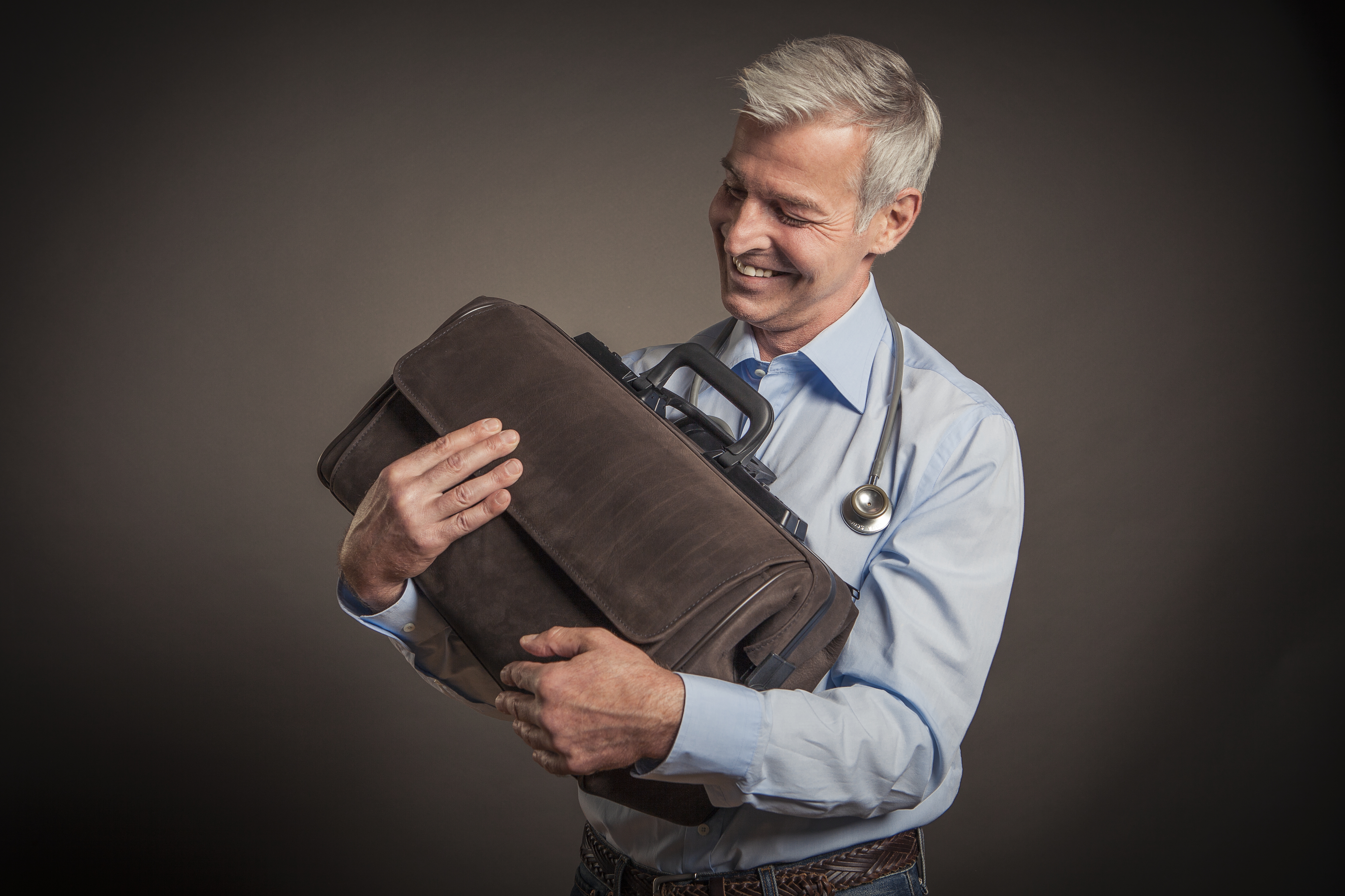 Rusticana sac médecin grand 2 poches latérales nylon - noir