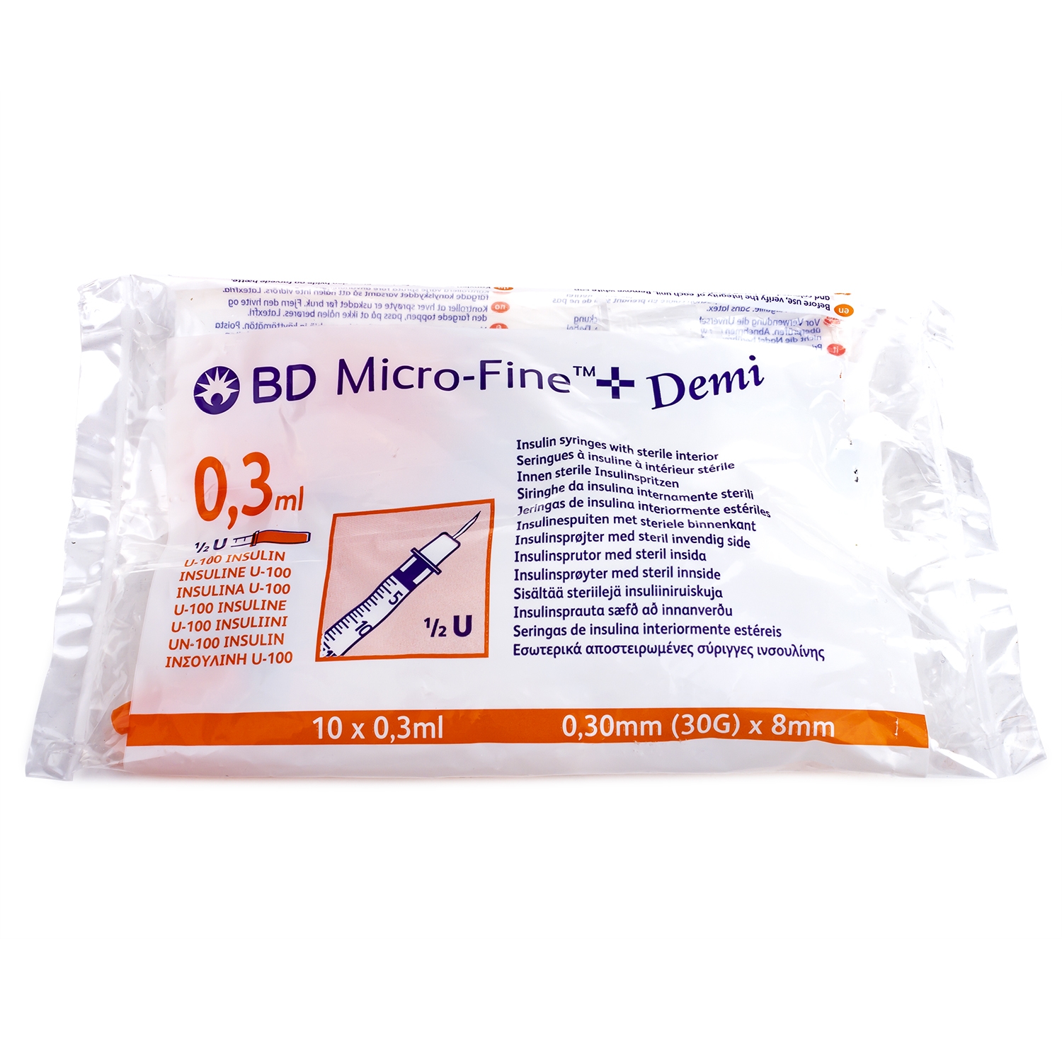 Micro-fine seringue à insuline + aiguille