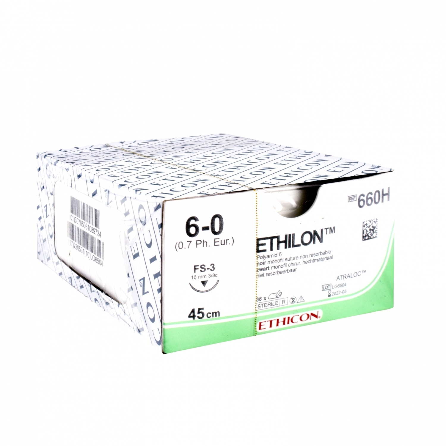 Ethilon - 3-0 - FS-2 - 19 mm - 45 cm - bleu (12 pcs)