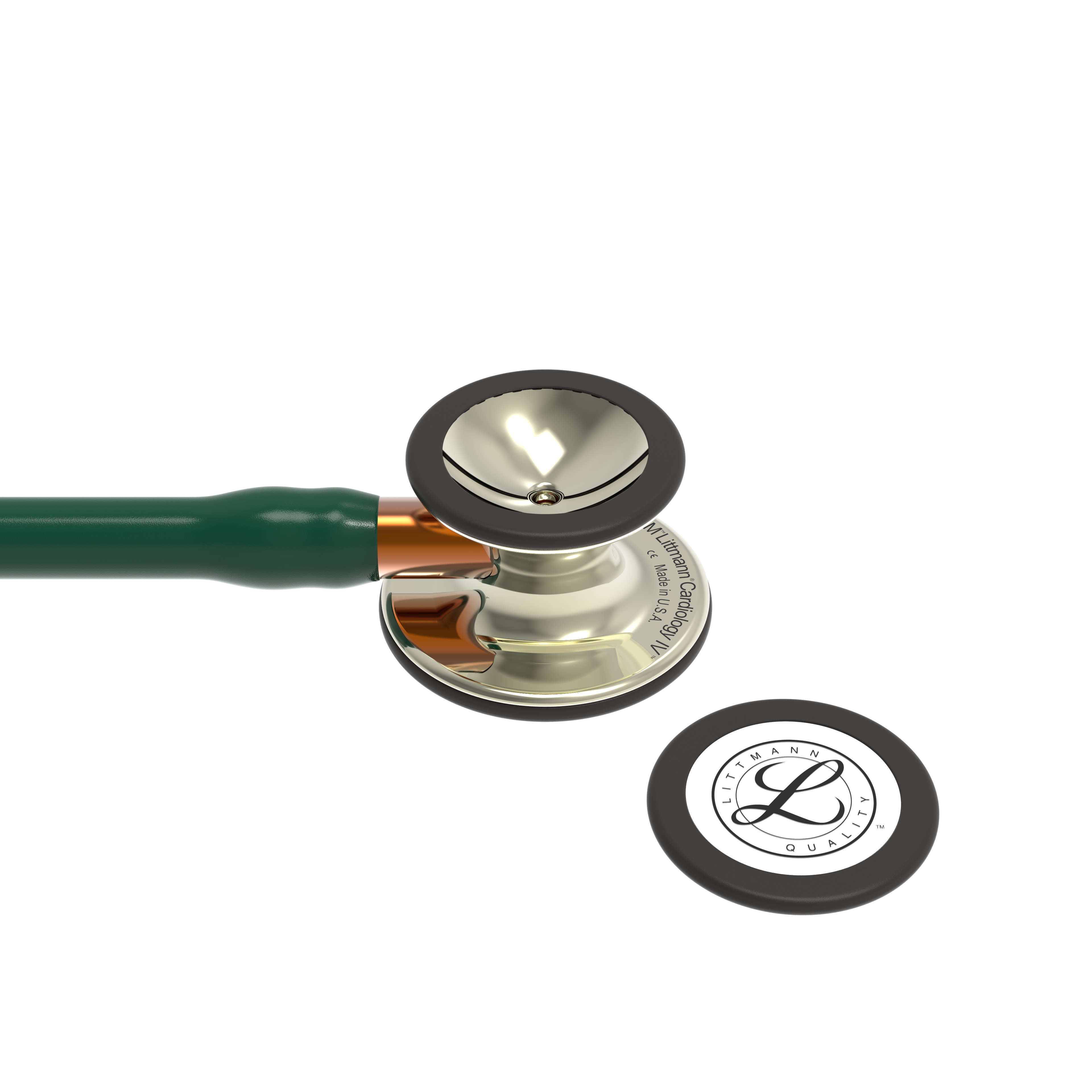 Littmann stethoscoop Cardiology IV SE - hunter green - champagne edition - orange stem