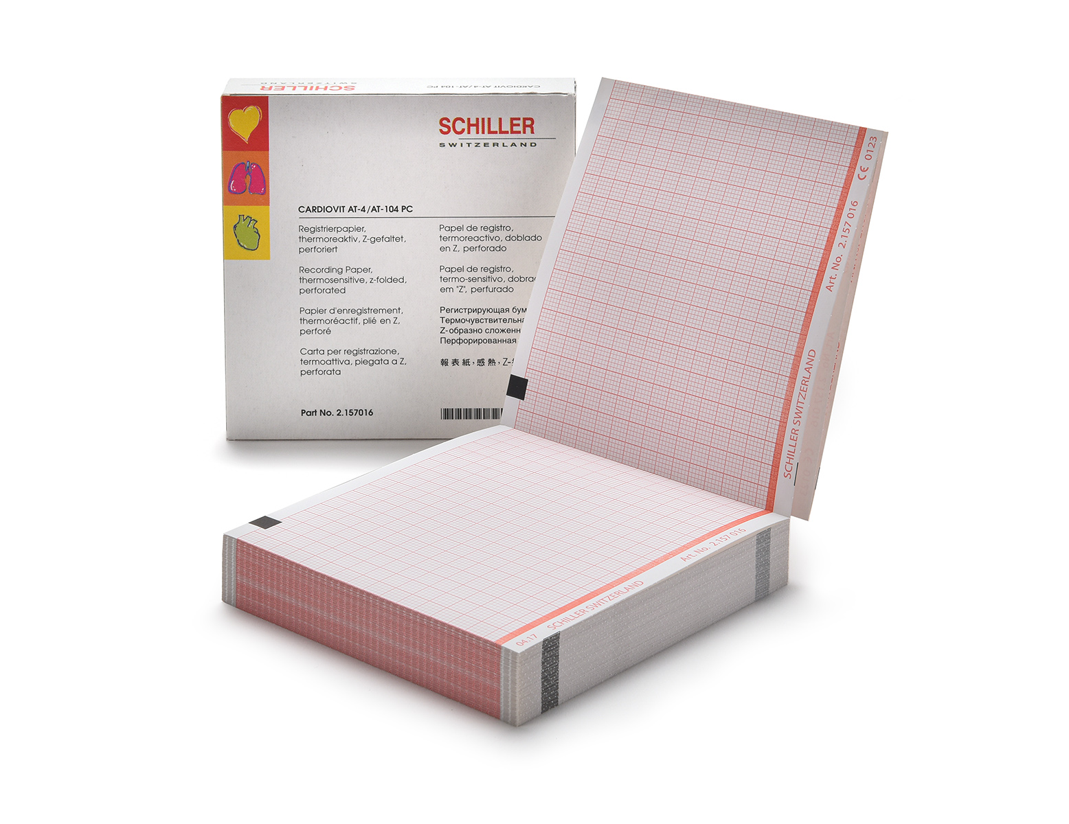 ECG papier z-fold Schiller AT-104 - 90 x 90mm (200 st)