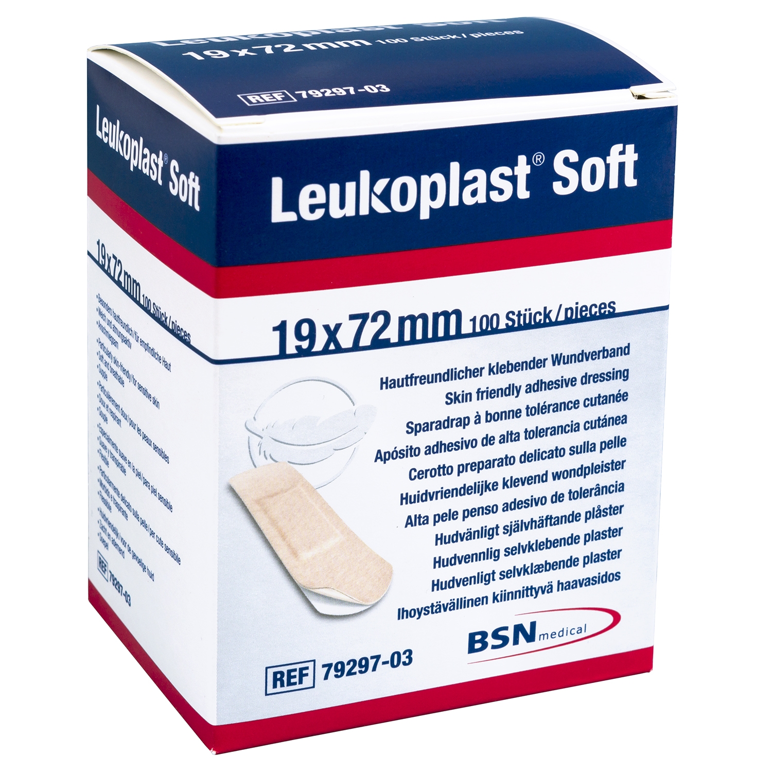 Leukoplast soft - 19 x 72 mm (100 st)