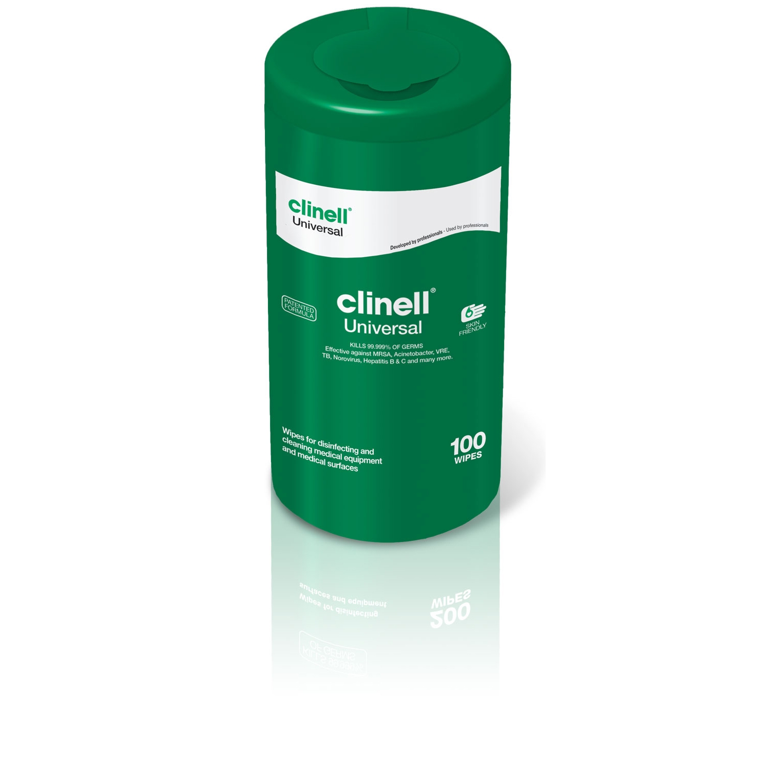 Clinell Universal desinfectiedoekjes medische oppervlakken - alcoholvrij in refill-koker (100 st)